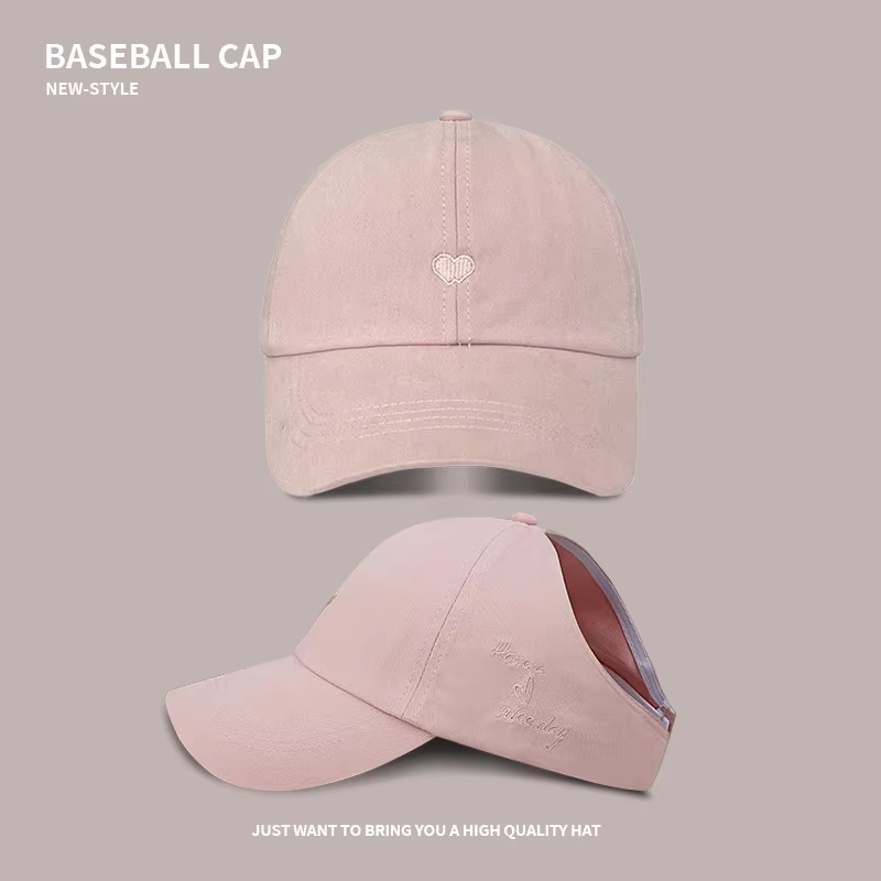 Summer Baseball Cap Breathable Women High Ponytail Outdoor Sport Cap Sunshade Anti-UV Adjustable Travel Beach Empty Top Hat