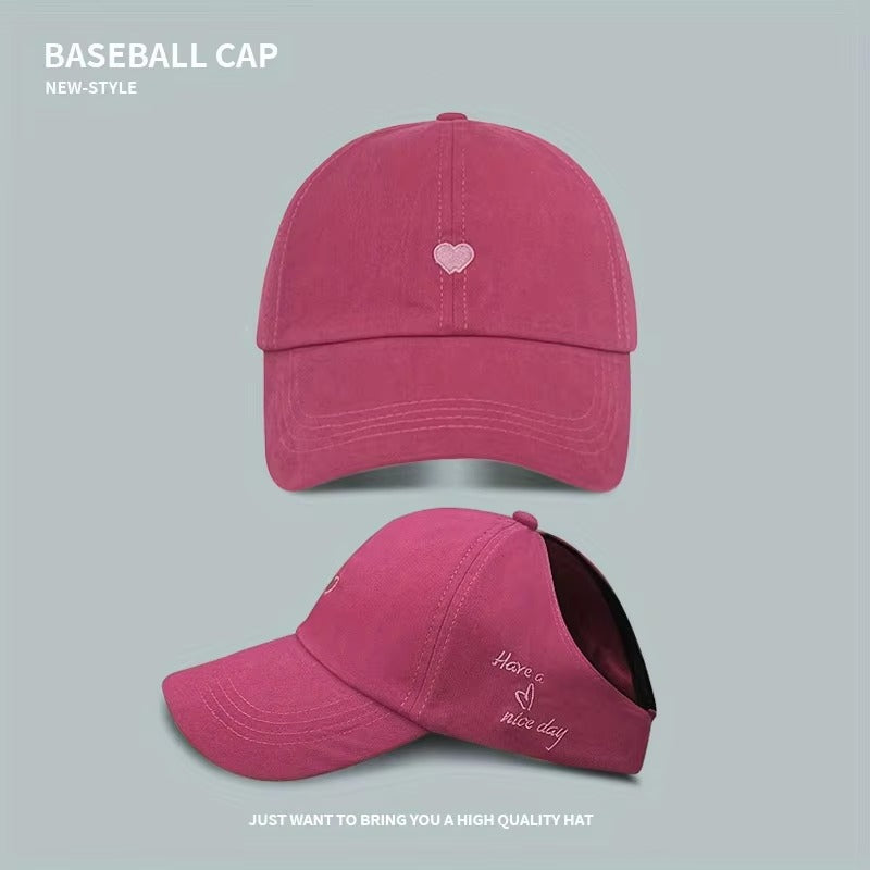Summer Baseball Cap Breathable Women High Ponytail Outdoor Sport Cap Sunshade Anti-UV Adjustable Travel Beach Empty Top Hat
