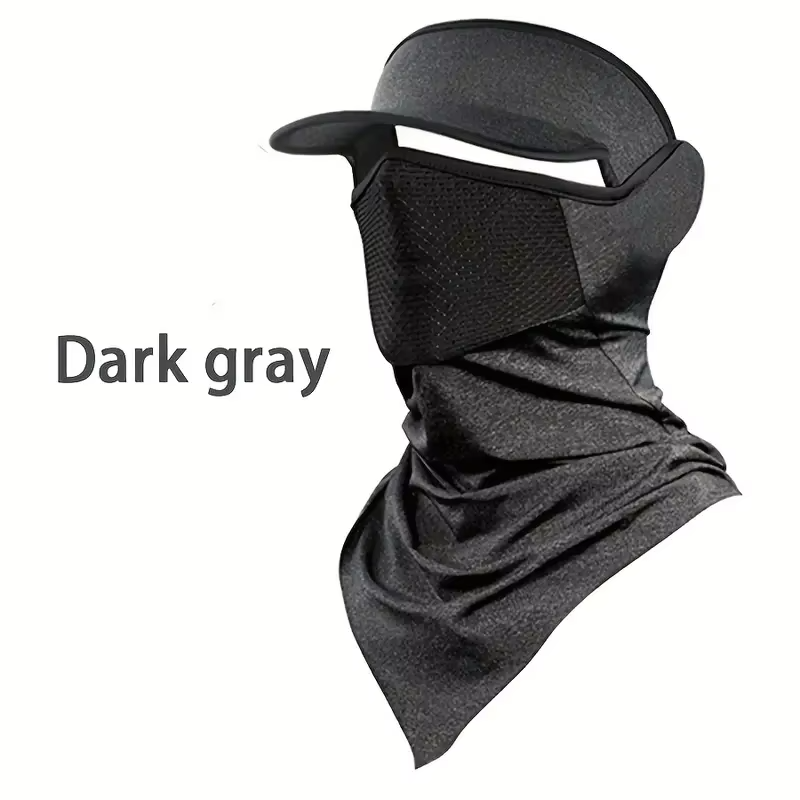 Summer Full Face Mask Breathable Anti-UV Neck Flap Wide Brim Cycling Bandana Outdoor Sport Fishing Hiking Sunscreen Ice Silk Cap
