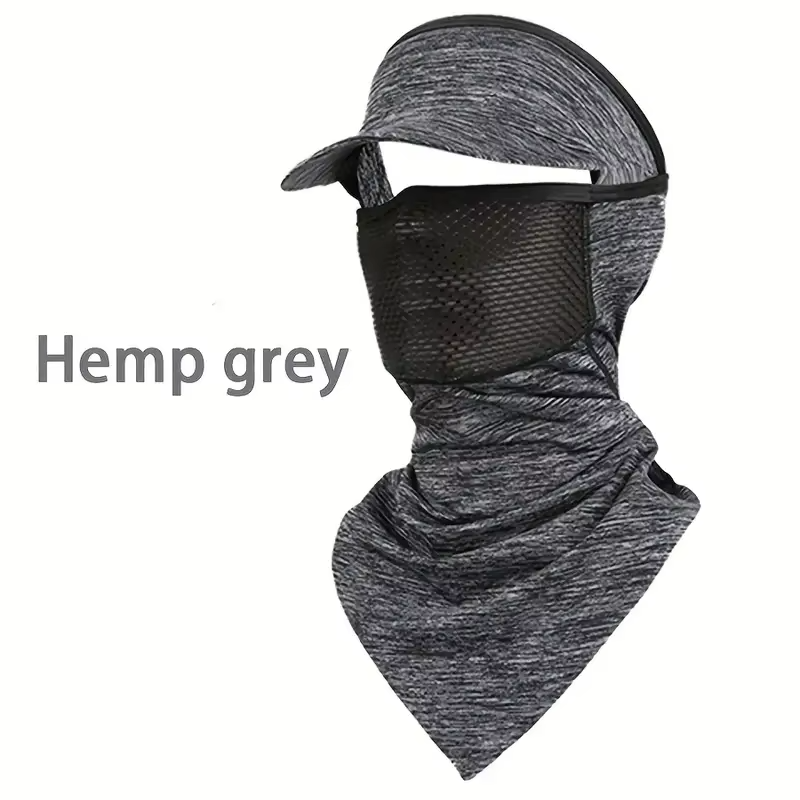 Summer Full Face Mask Breathable Anti-UV Neck Flap Wide Brim Cycling Bandana Outdoor Sport Fishing Hiking Sunscreen Ice Silk Cap