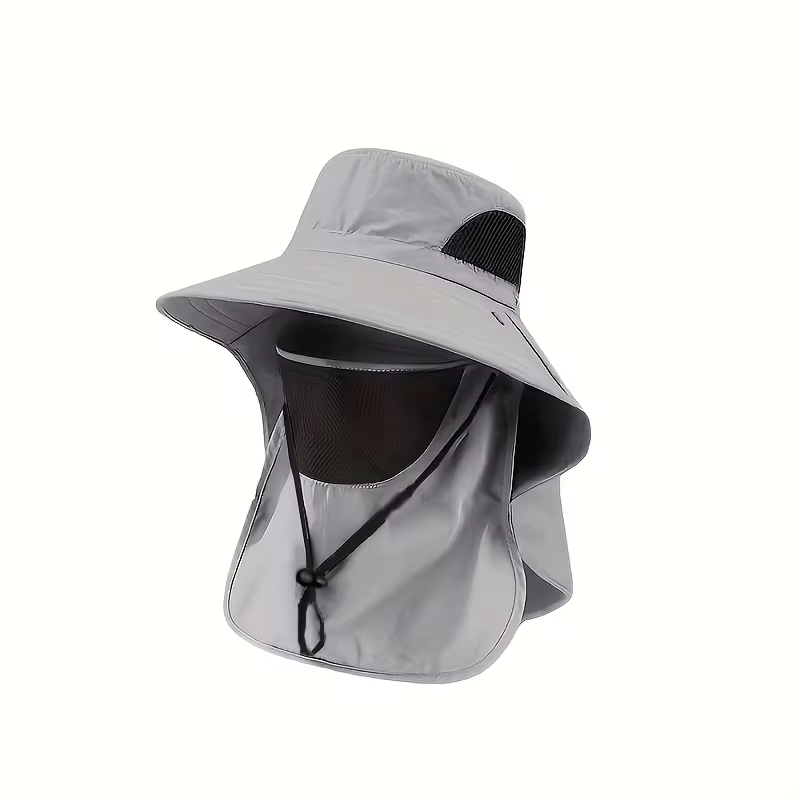Summer Sun Hats UV Protection Outdoor Hunting Fishing Cap For Men Women Hiking Camping Visor Bucket Hat Neck Flap Fisherman Hat