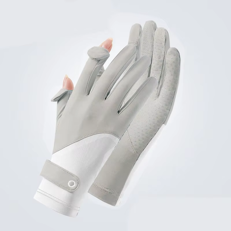 Summer Gloves Breathable Women Thin Ice Silk Cycling Driving Gloves Touch Screen Quick Dry Sunscreen Non-slip Riding Gloves