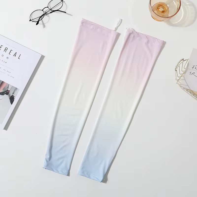 Ice Silk Arm Sleeves Breathable UV Protection Running Cycling Arm Guards Men Women Adjustable Cooling Hiking Travel Arm Cover
