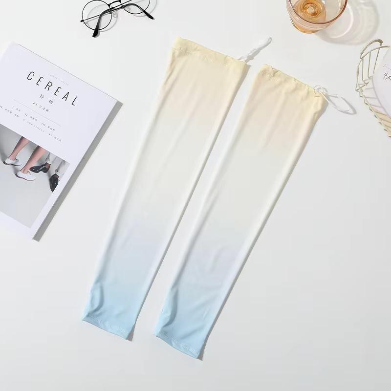 Ice Silk Arm Sleeves Breathable UV Protection Running Cycling Arm Guards Men Women Adjustable Cooling Hiking Travel Arm Cover