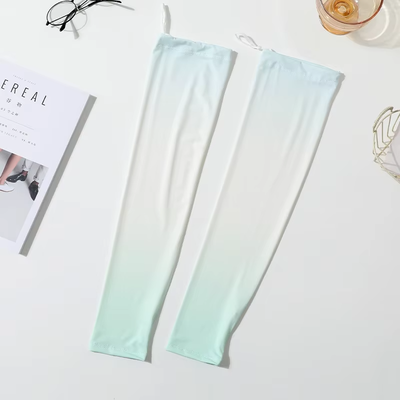 Ice Silk Arm Sleeves Breathable UV Protection Running Cycling Arm Guards Men Women Adjustable Cooling Hiking Travel Arm Cover