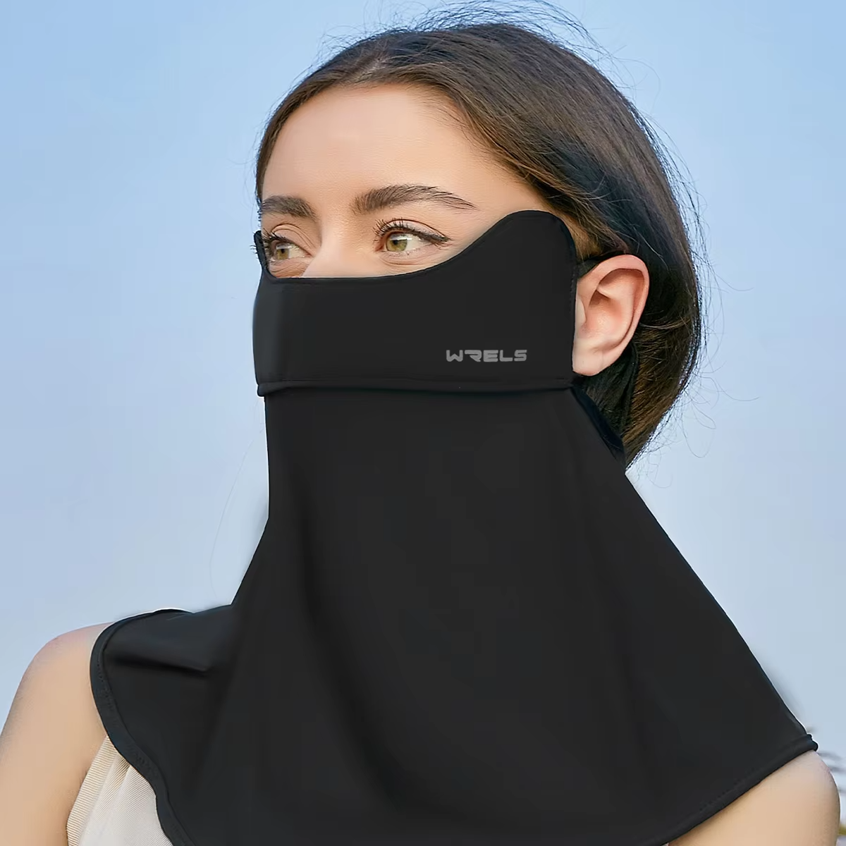WRELS Summer Ice Silk UV Protection Face Mask Outdoor Cycling Anti-UV Riding Breathable Half Face Mask Sunscreen Cool Neck Scarf