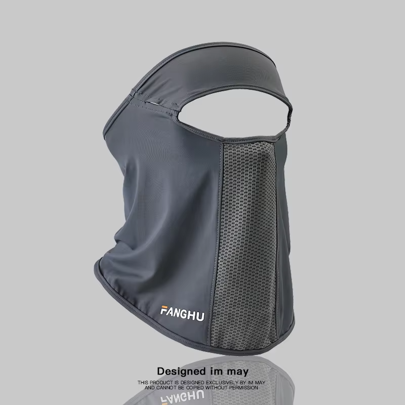 UV Protection Ice Silk Mask Sun Proof Bib Solid Color Face Cover Face Shield Summer Face Scarves Sunscreen Face Scarf Riding
