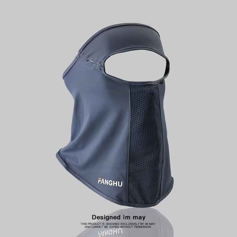 UV Protection Ice Silk Mask Sun Proof Bib Solid Color Face Cover Face Shield Summer Face Scarves Sunscreen Face Scarf Riding
