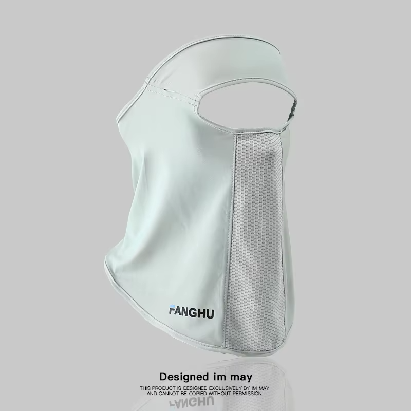 UV Protection Ice Silk Mask Sun Proof Bib Solid Color Face Cover Face Shield Summer Face Scarves Sunscreen Face Scarf Riding